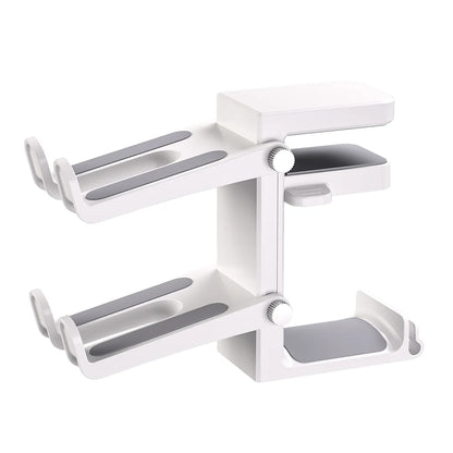 2 in 1 PC Gaming Headphone Stand Adjustable save Space Rotation Desk-Sided Clamp Headset Support Earphone Holder