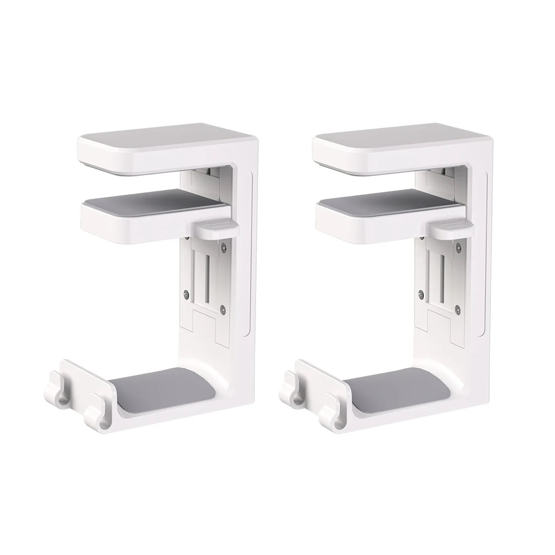 2 in 1 PC Gaming Headphone Stand Adjustable save Space Rotation Desk-Sided Clamp Headset Support Earphone Holder