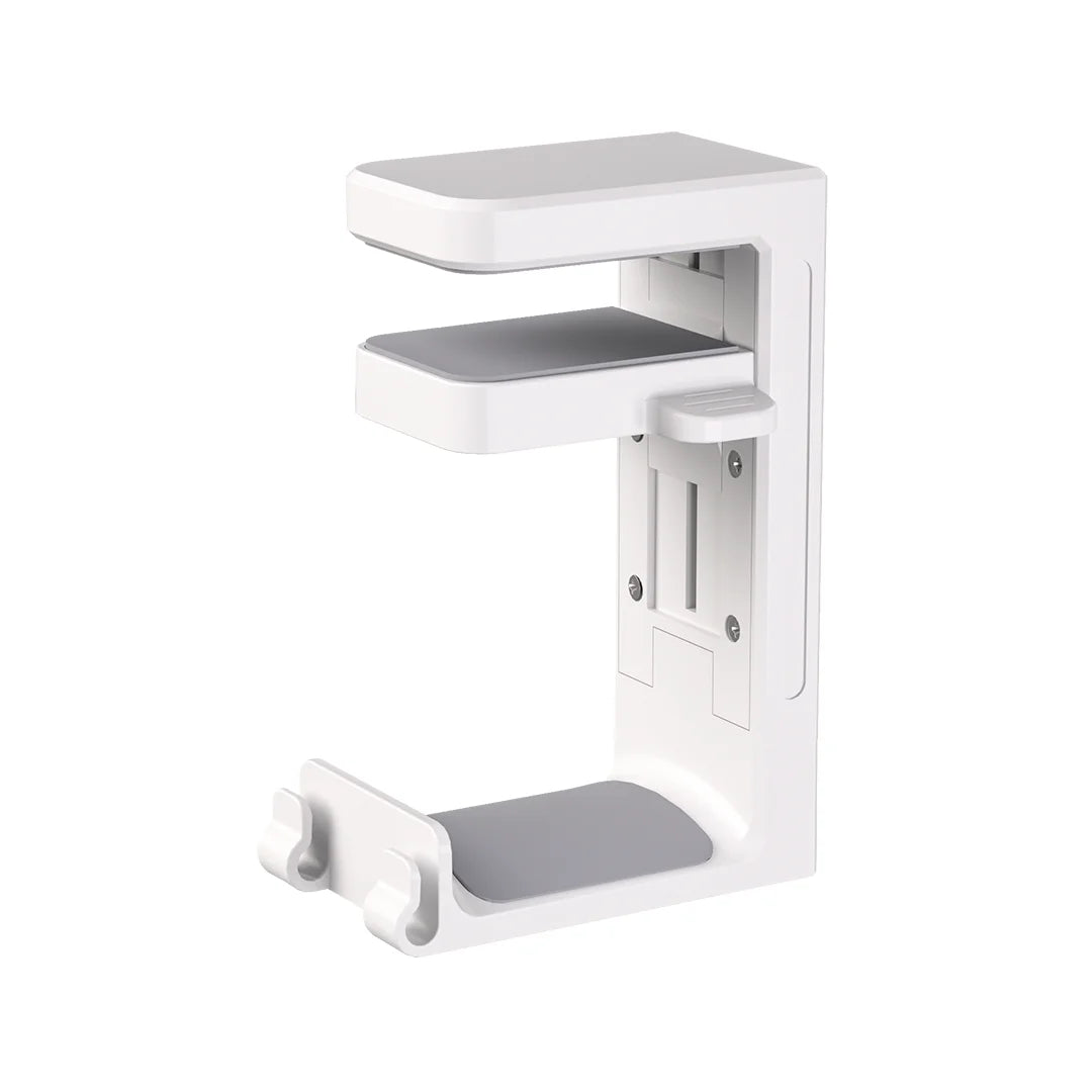 2 in 1 PC Gaming Headphone Stand Adjustable save Space Rotation Desk-Sided Clamp Headset Support Earphone Holder