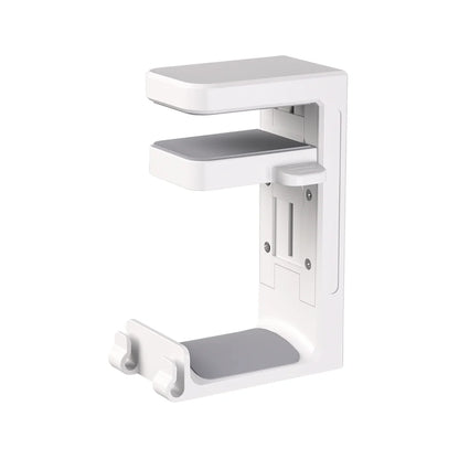2 in 1 PC Gaming Headphone Stand Adjustable save Space Rotation Desk-Sided Clamp Headset Support Earphone Holder