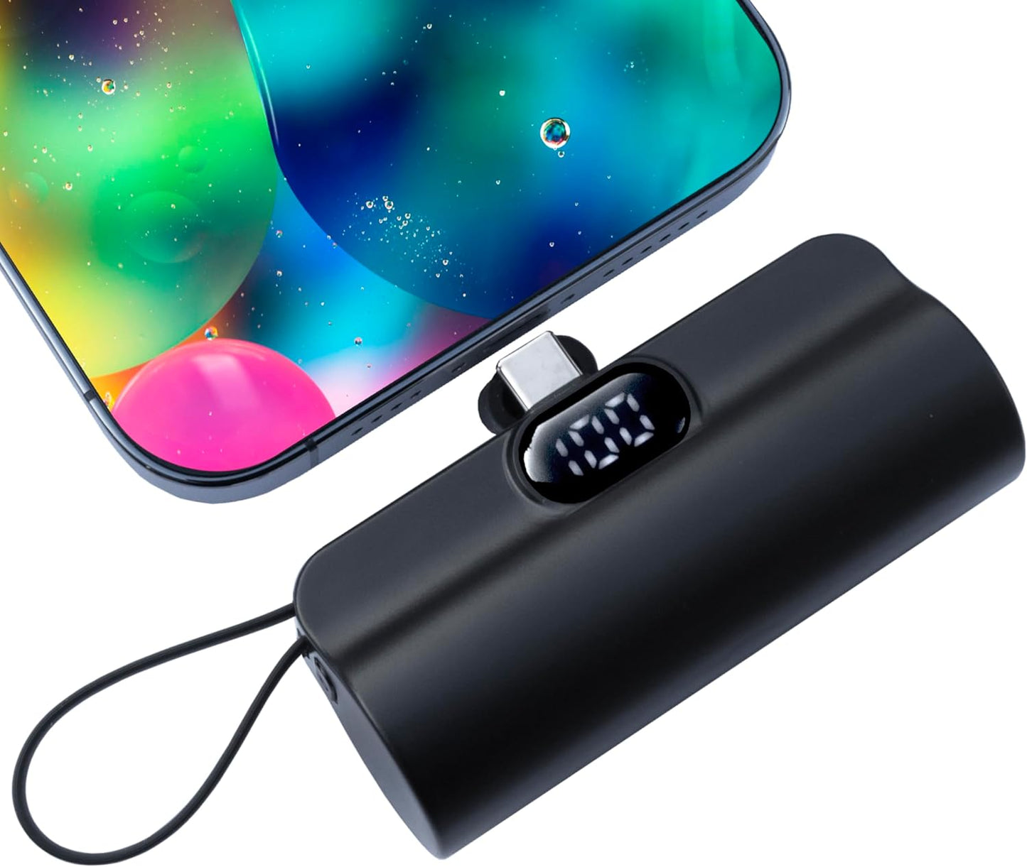 Mini Power Bank 5500Mah Portable Power Bank,Dual USB-C Ports Cell Phone Power Charger, LCD LED Display Battery Compatible with Iphone17/16/15 Plus/15 Pro/15 Pro Max/Android Phone/Samsung/Moto/Lg Etc