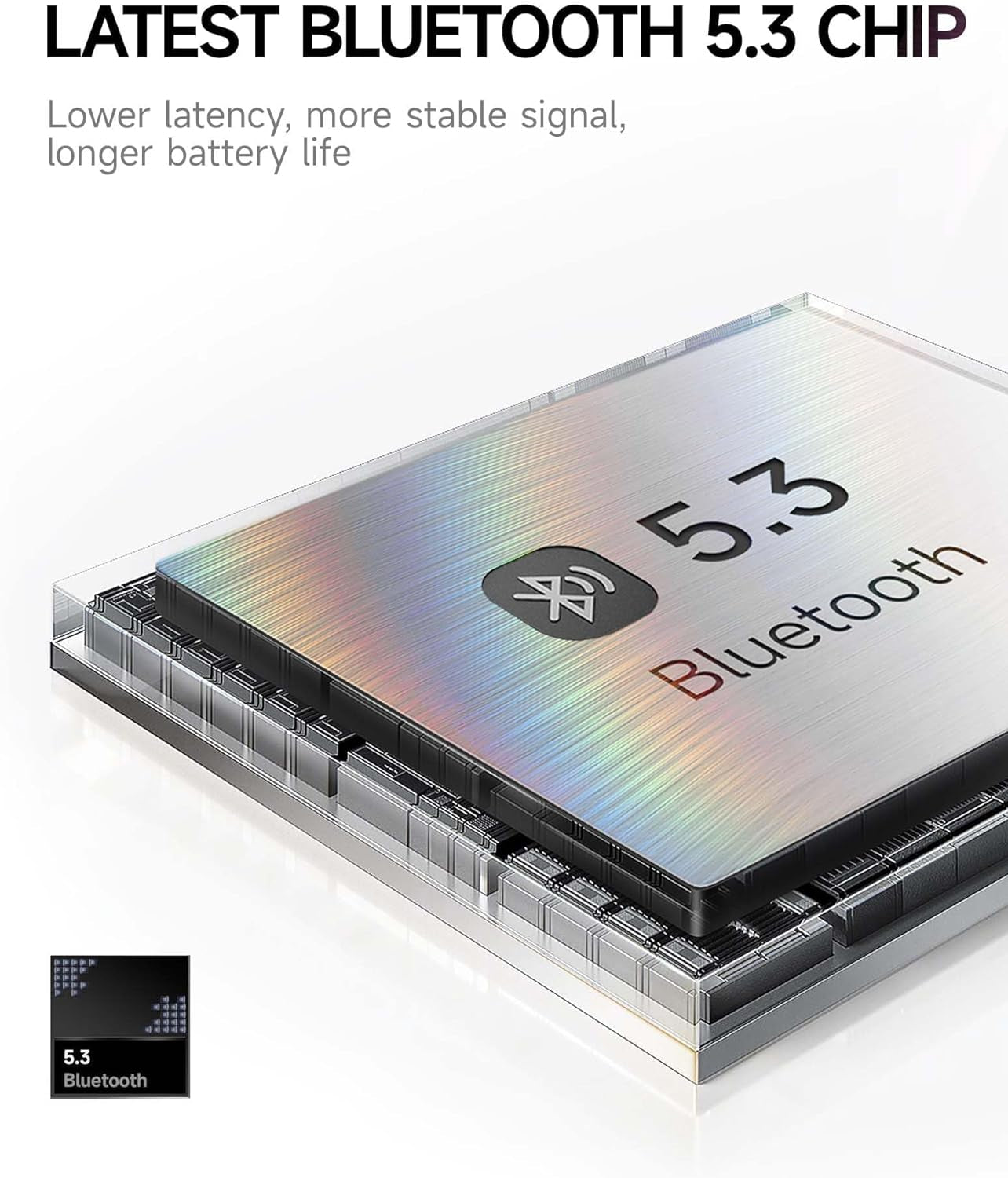 B8 Bluetooth Headphones, 120H Playtime Headphones Wireless Bluetooth