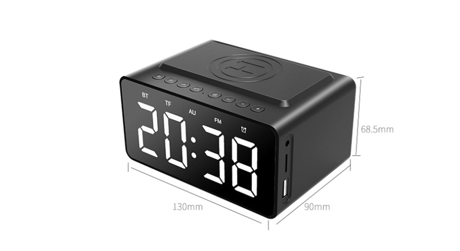 Wireless Bluetooth Speaker Subwoofer Clock Alarm Clock